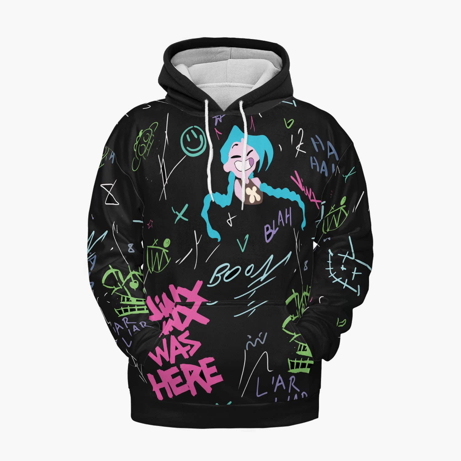 Jinxed Graffiti Graphic Hoodie