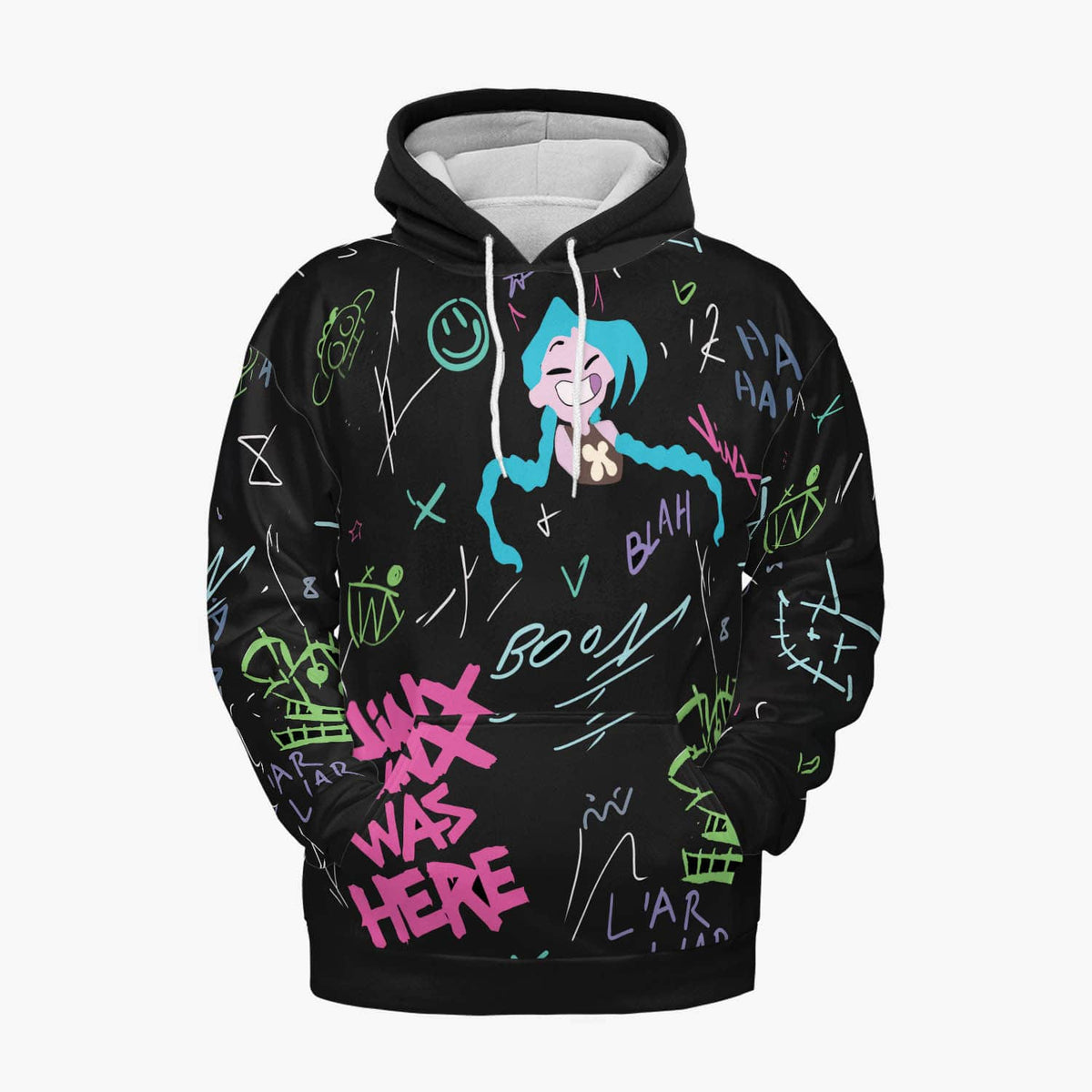 Jinx Graffiti Arcane Pullover Hoodie