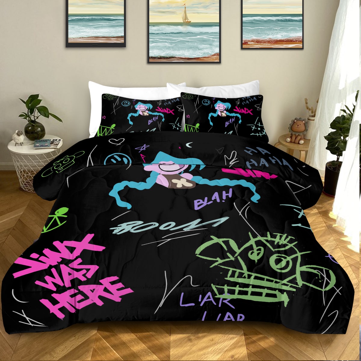 Jinx Graffiti Arcane Comforter Bedding