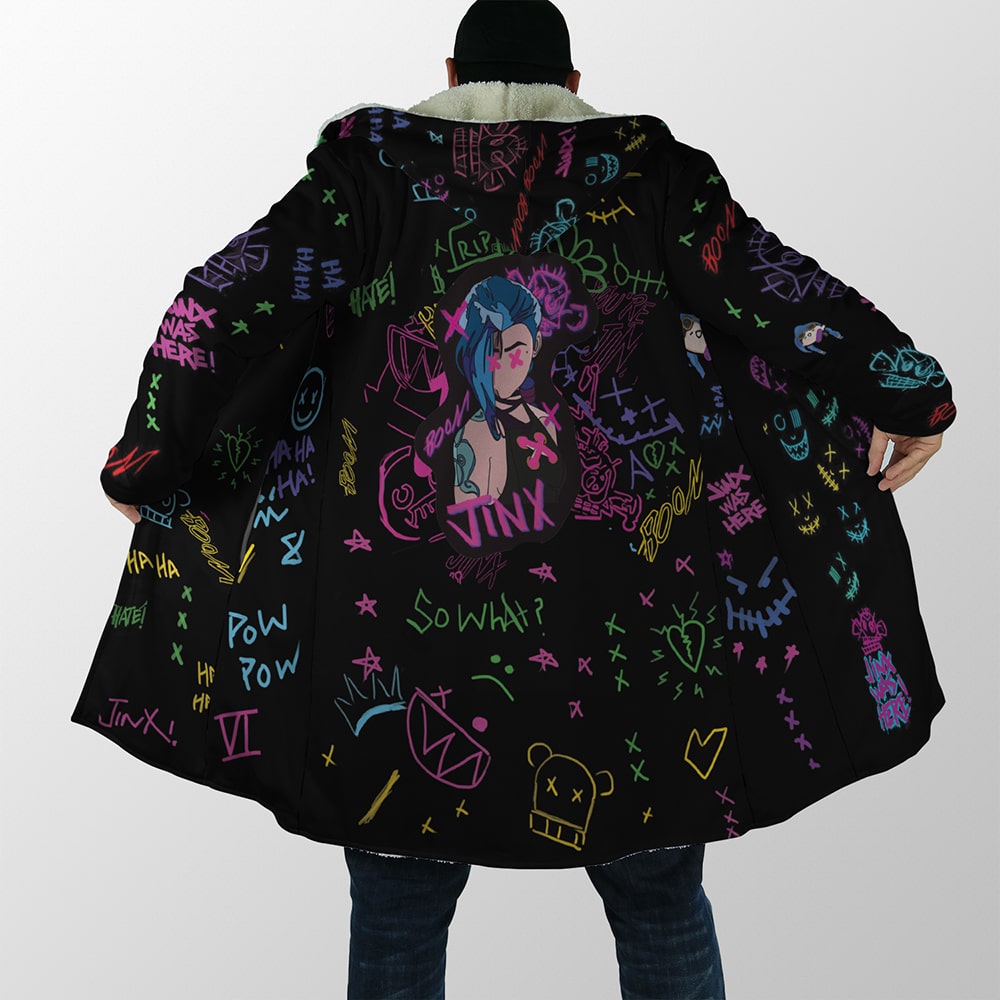 Jinx Graffiti Arcane Hooded Cloak Coat