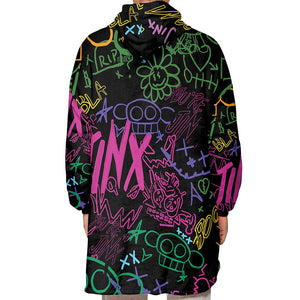 Jinx Neon Graffiti Blend Oodie Blanket Hoodie