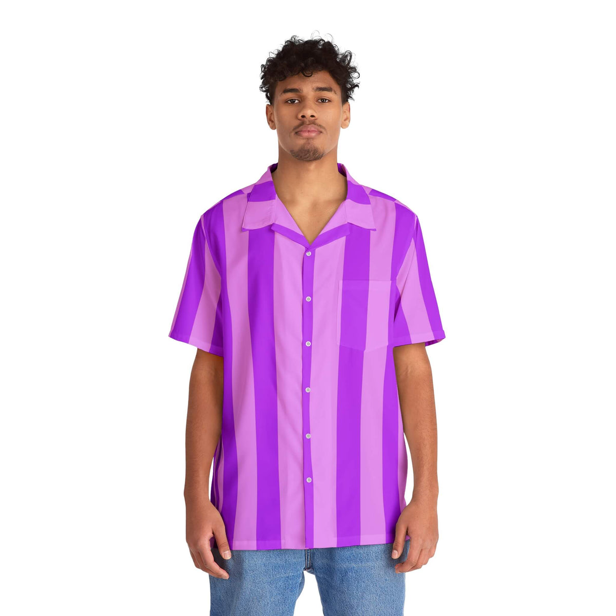 Jinx Stripe Arcane Hawaiian Shirt - Anime Wise