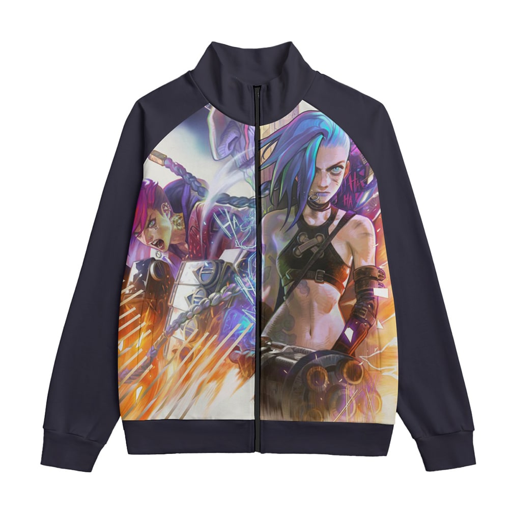 Jinx VI Arcane Brushed LOL Sweatshirt Jacket