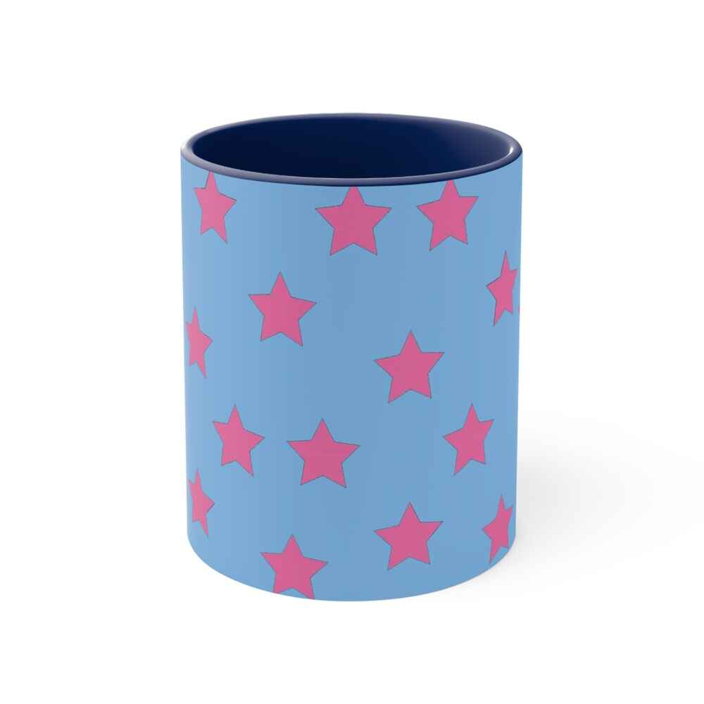 Johnny Joe Kid Star Pattern Accent Coffee Mug