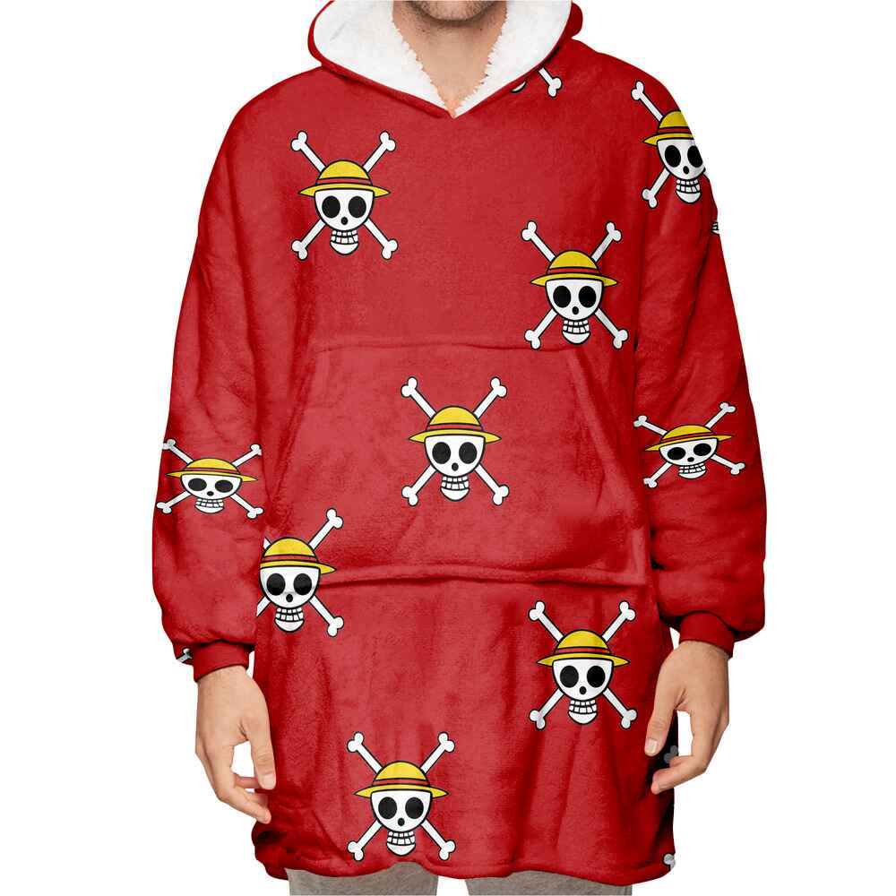 Jolly Roger Pattern OP Blanket Hoodie