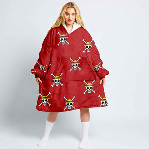 Jolly Roger Pattern OP Oodie Blanket Hoodie