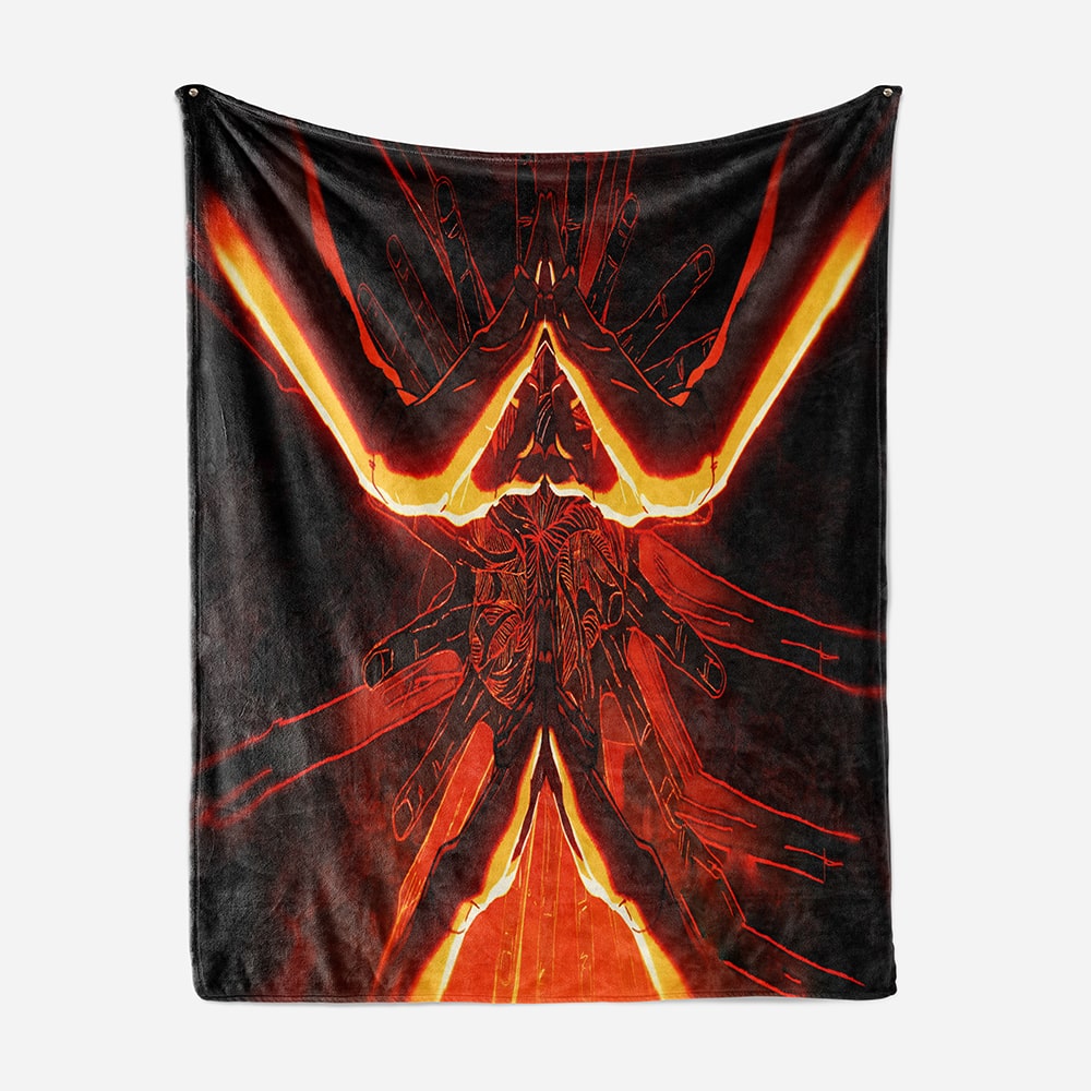 Jujutsu Curse Hand Signs Blanket