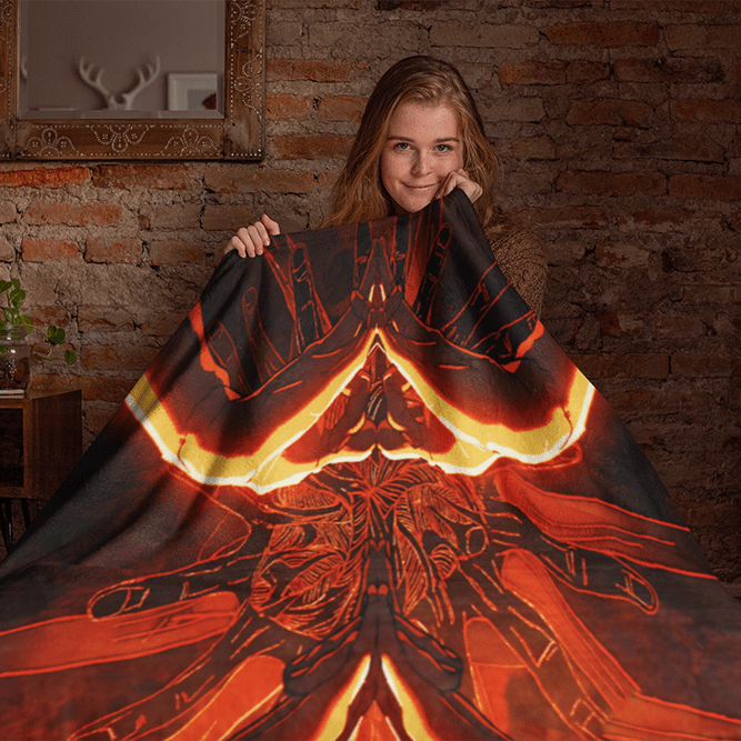 Jujutsu Curse Hand Signs Blanket