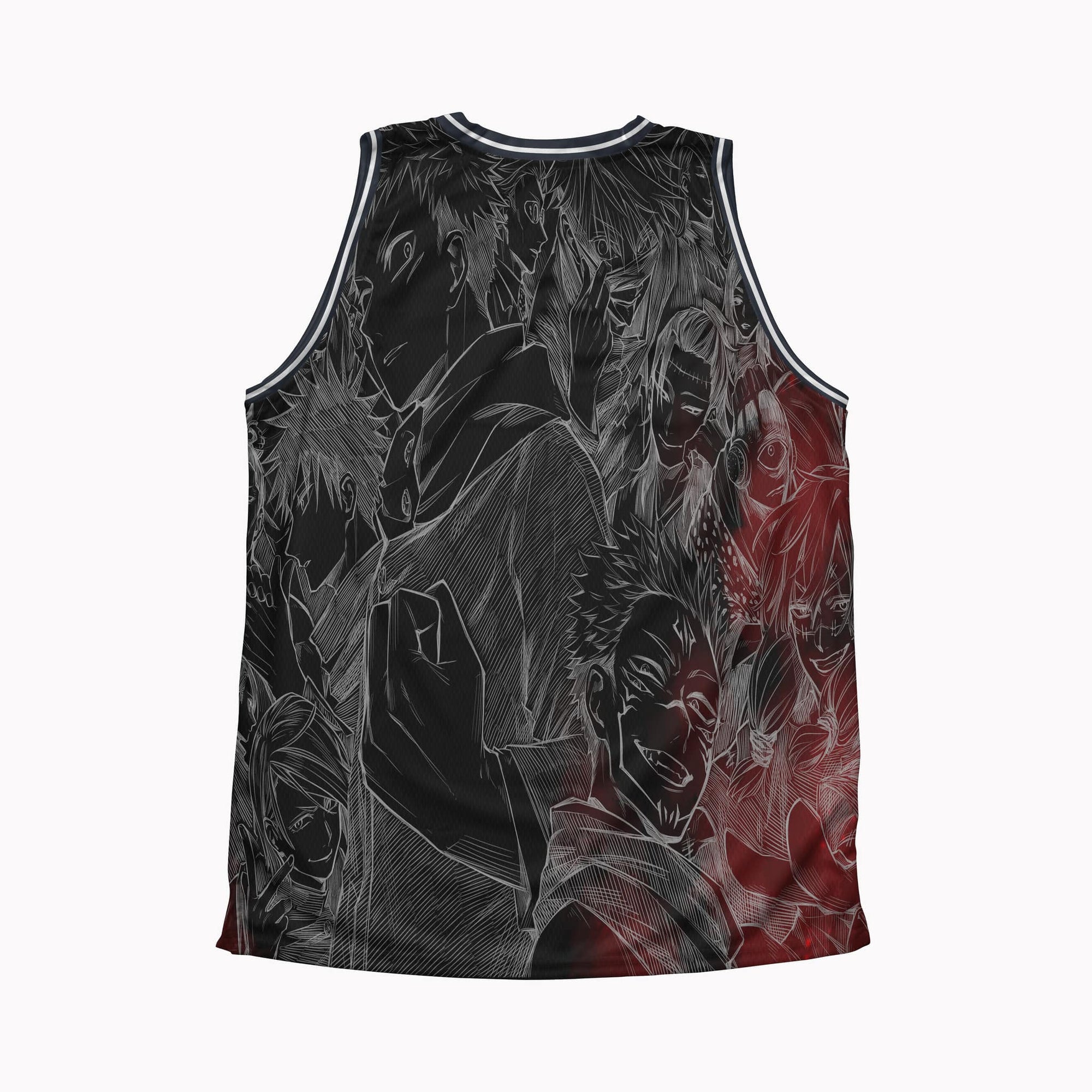 Jujutsu All Curse Pattern Basketball Jersey