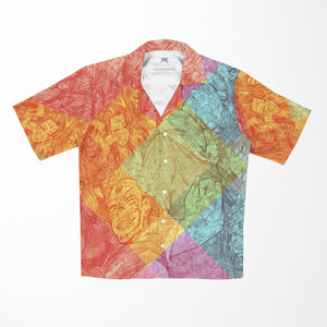 All Curses Sketch Brushed Button Up Hawaiian Shirt