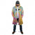 Ken Tie Dye Color Blend Hooded Cloak Coat