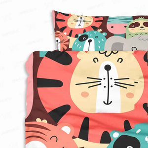 Kids Animal Seamless Pattern Comforter Set