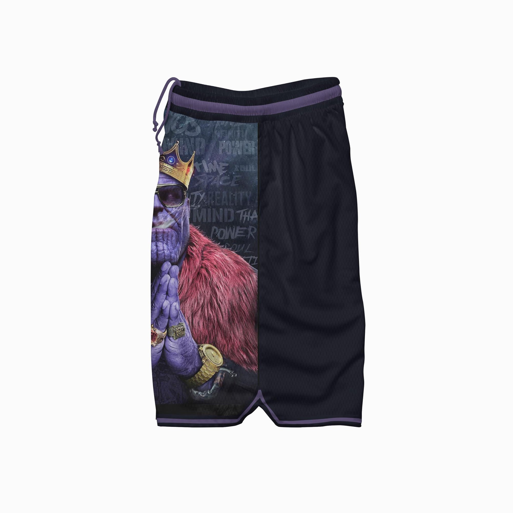 King Thanos Hip Rap Style Basketball Shorts