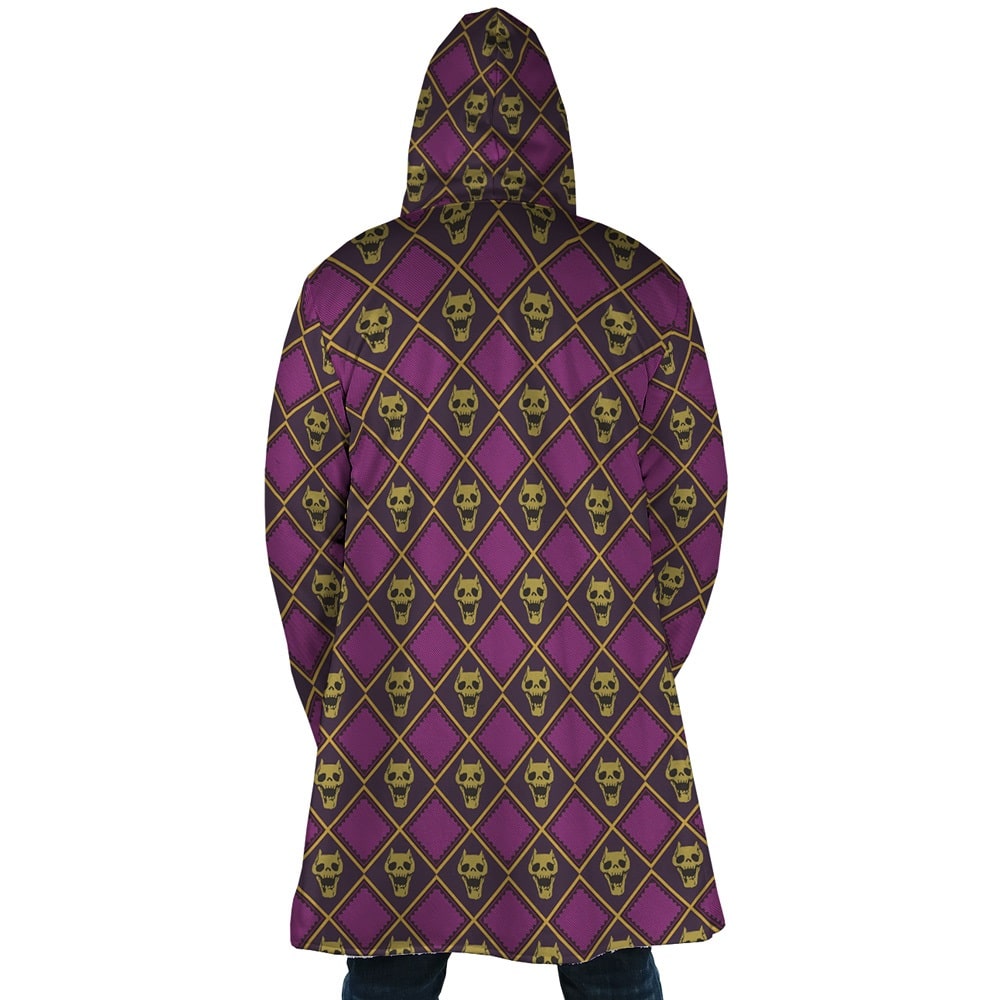 Killer Queen Diamond Pattern Hooded Cloak Coat