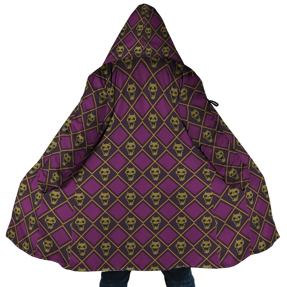 Killer Queen Diamond Pattern Hooded Cloak Coat