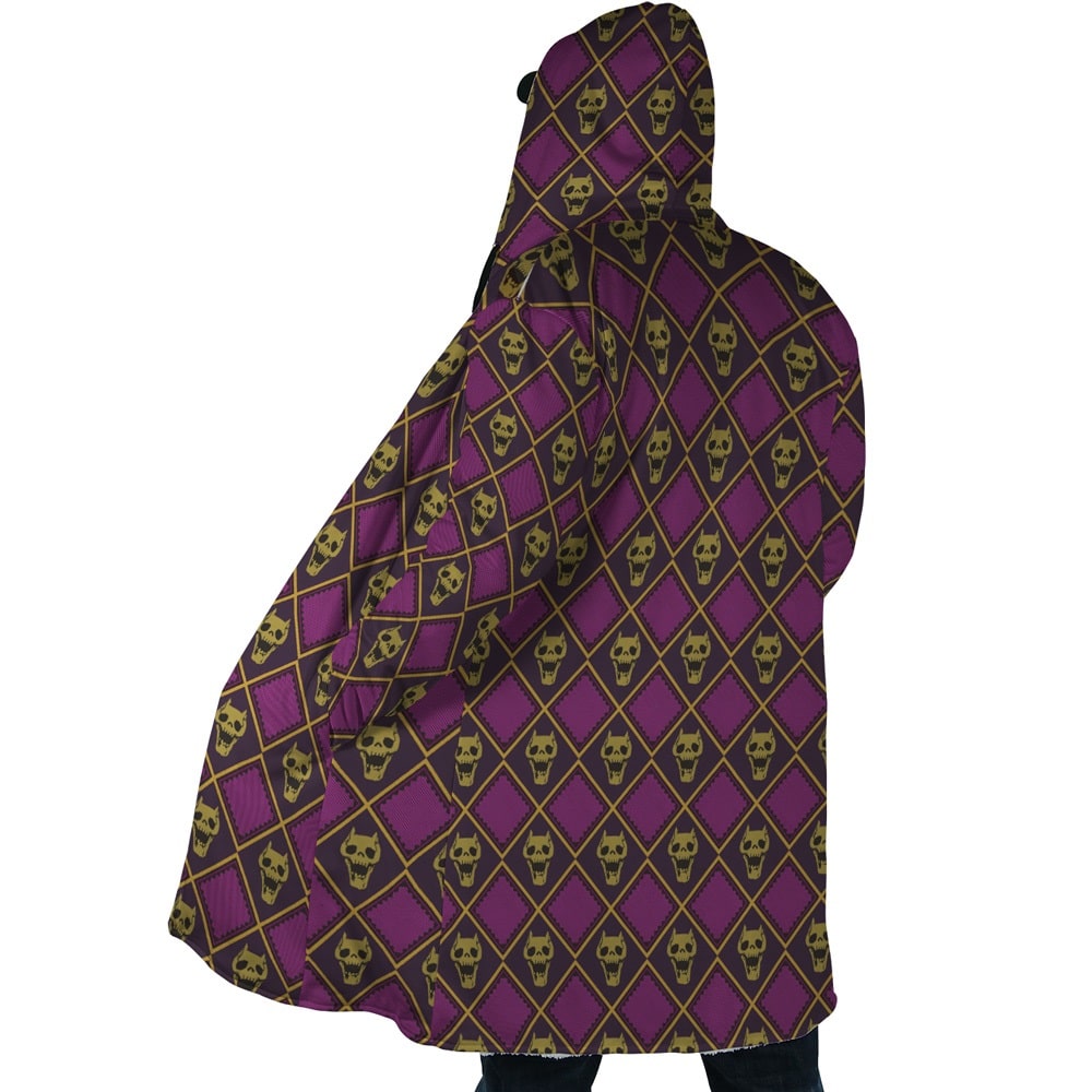 Killer Queen Diamond Pattern Hooded Cloak Coat