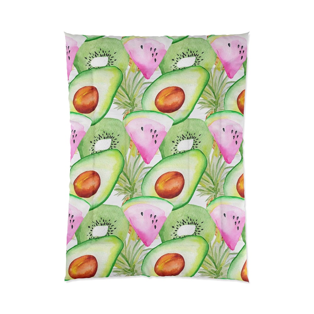 Watermelon Kiwi Brushed Pattern Comforter Comforter Set Bedding