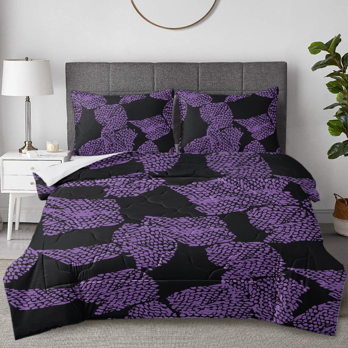 Upper Rank One Slayers Pattern Comforter Set Bedding