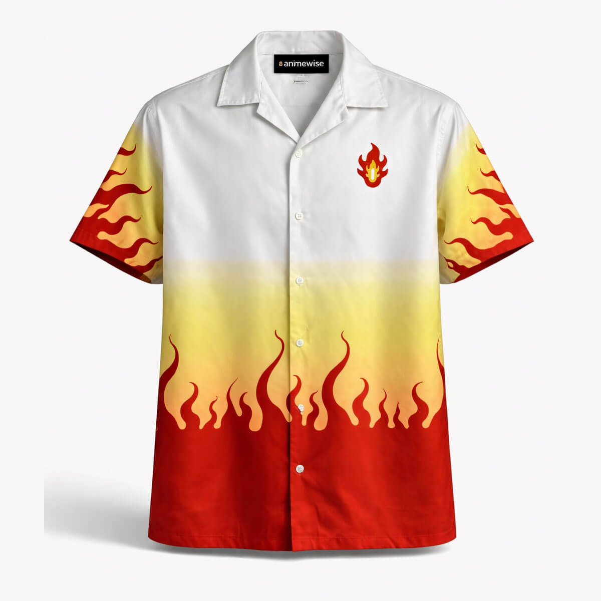 DS Classic Flame Pillar Button Up Hawaiian Shirt