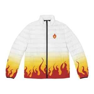 Demon Classic Flame Pillar Puffer Jacket