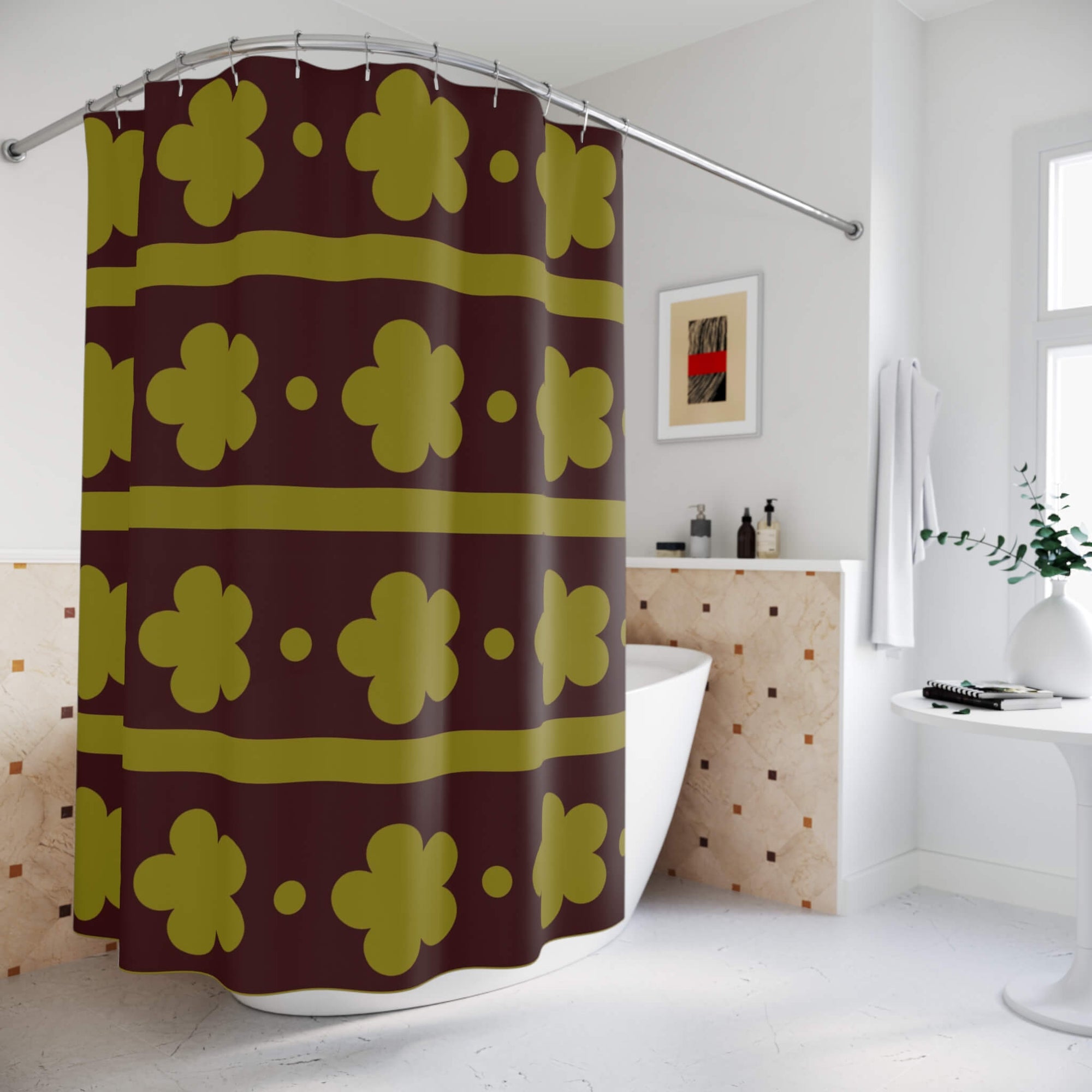 Law Wano Pattern OP Shower Curtains