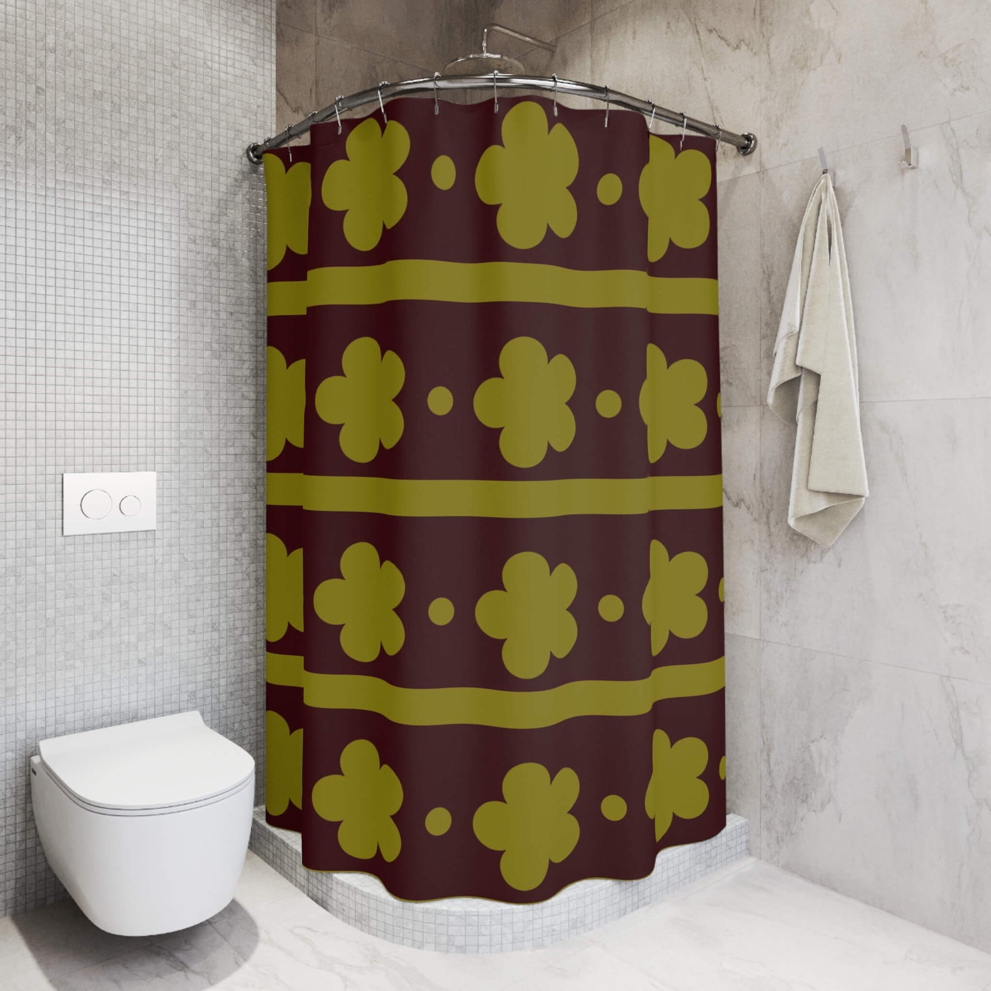 Law Wano Pattern OP Shower Curtains