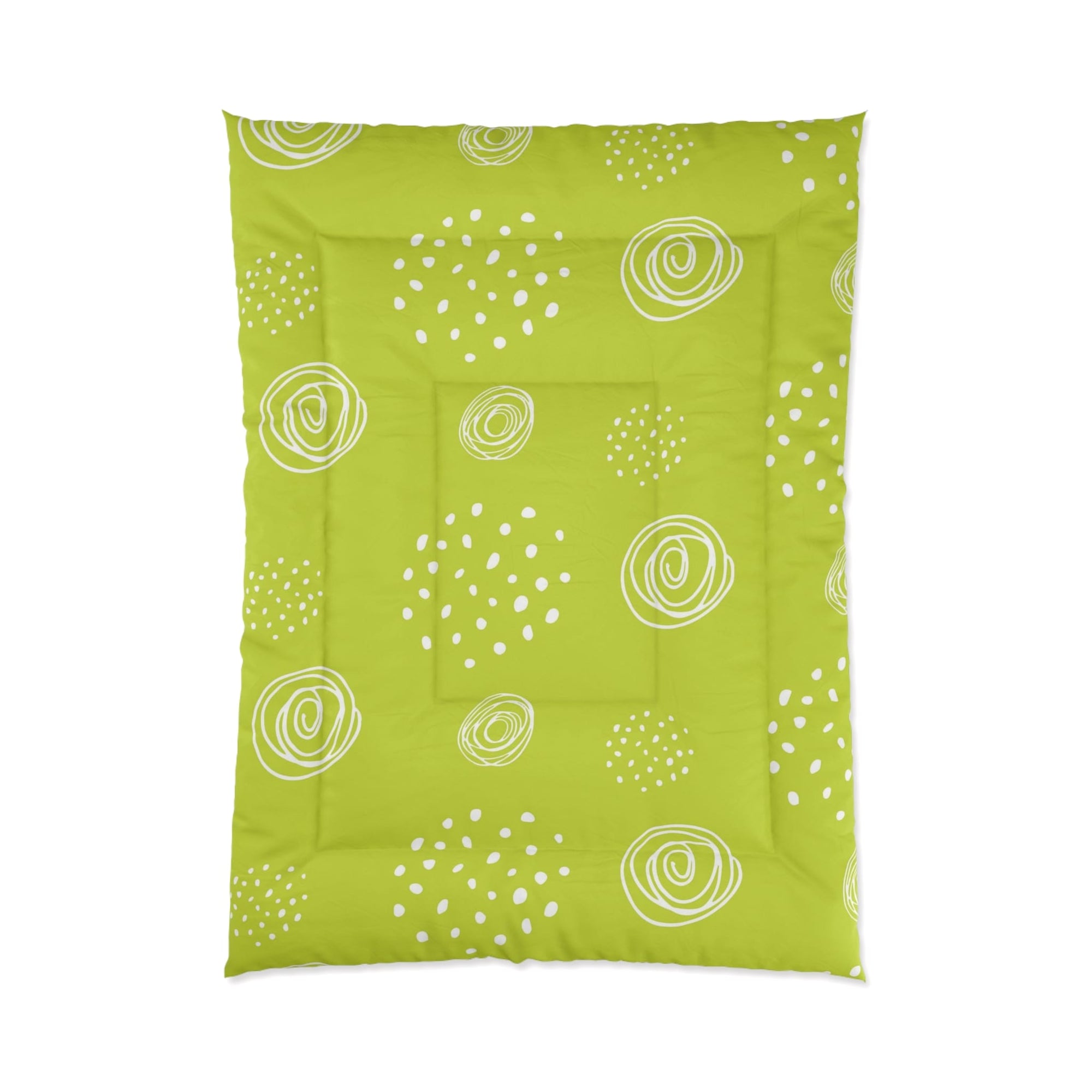 Lemon Green Floral Comforter Set Bedding