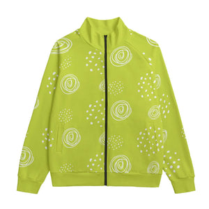 Abstract Whirlpool Collar Up Jacket