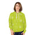 Lemon Green Floral Pattern Pullover Hoodie