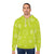 Lemon Green Floral Pattern Pullover Hoodie