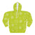 Lemon Green Floral Pattern Pullover Hoodie