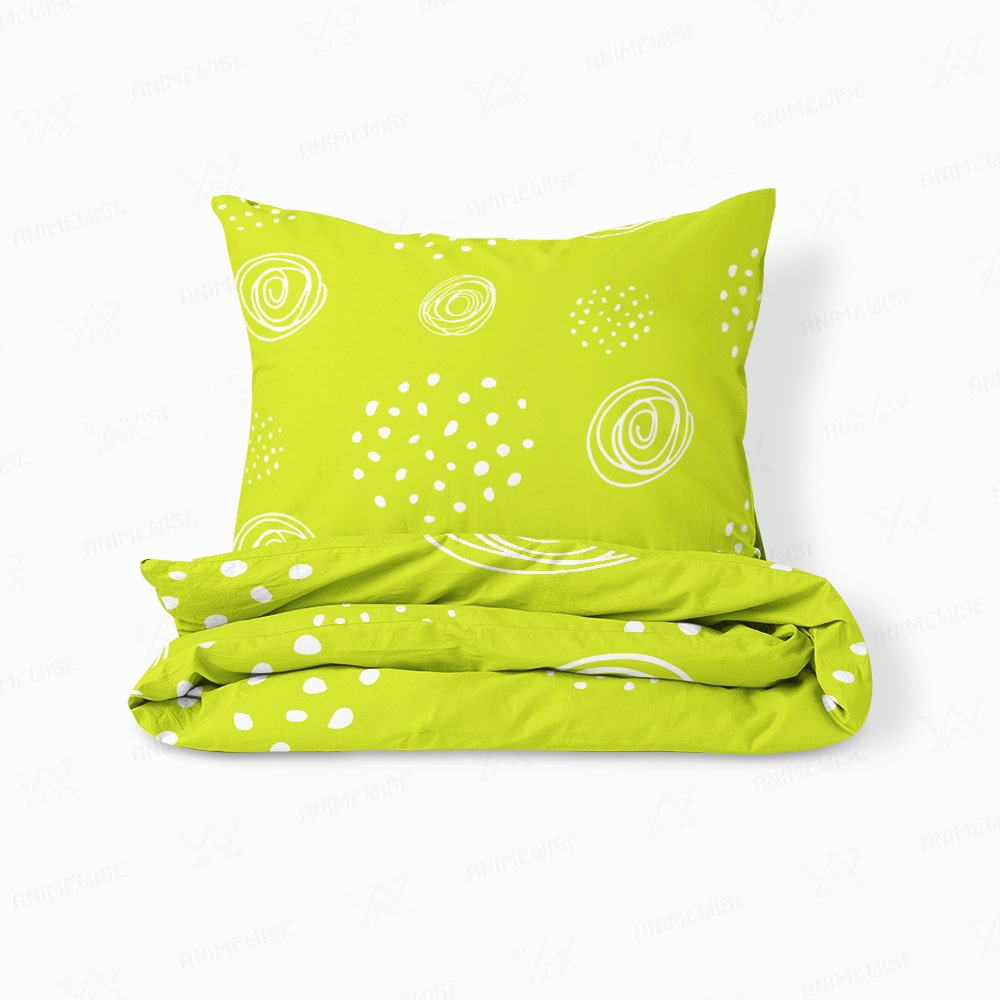 Lemon Green Floral Duvet Cover Bedding