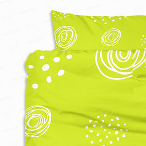 Lemon Green Floral Comforter Set Bedding