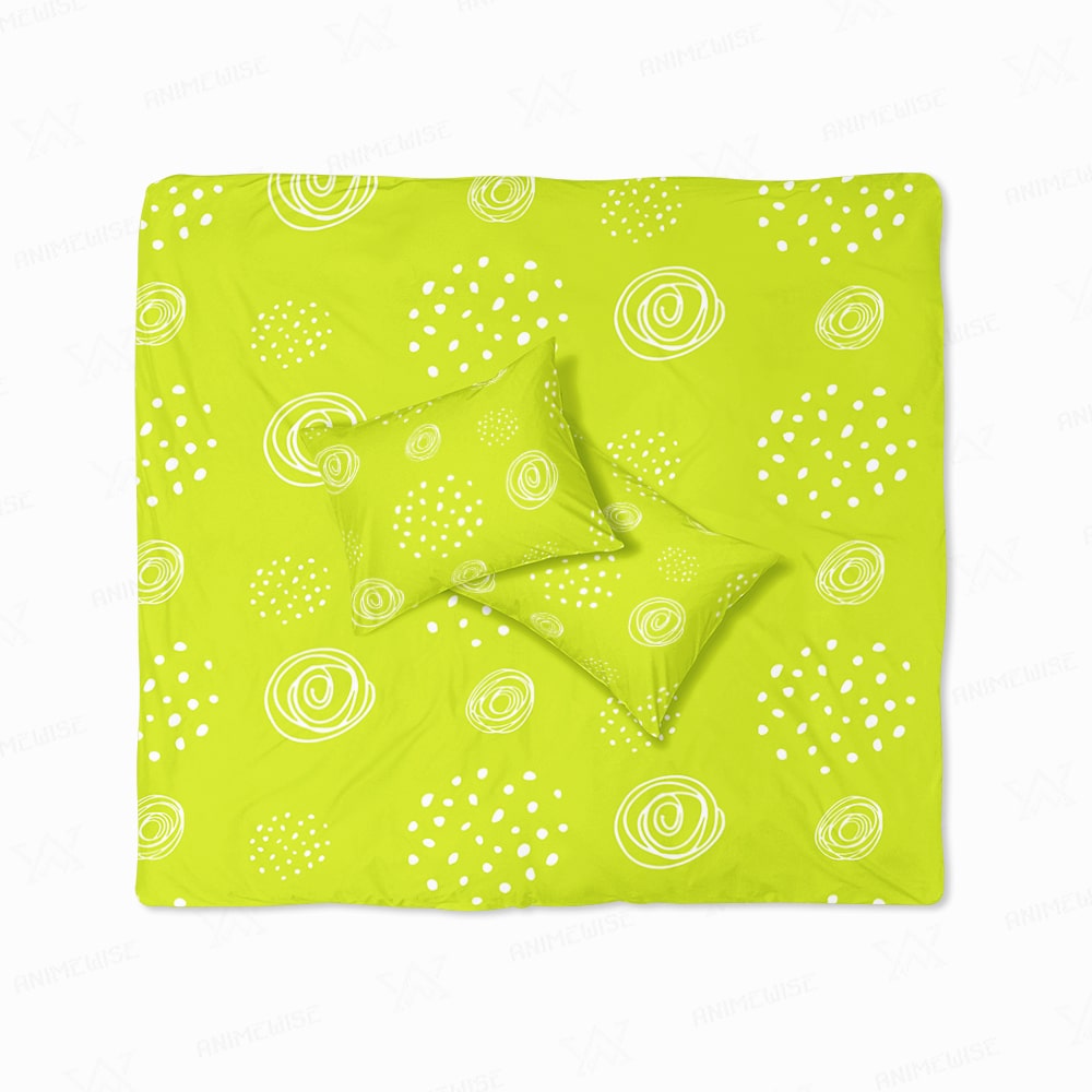 Lemon Green Floral Duvet Cover Bedding