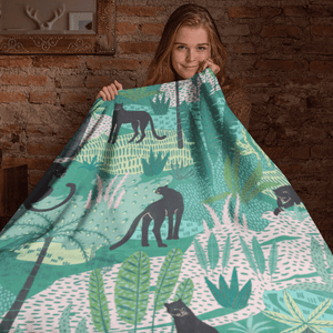 Leopards in the Jungle Blanket