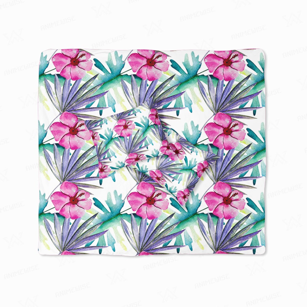 Lily Hibiscus Flower Pattern Duvet Cover Bedding