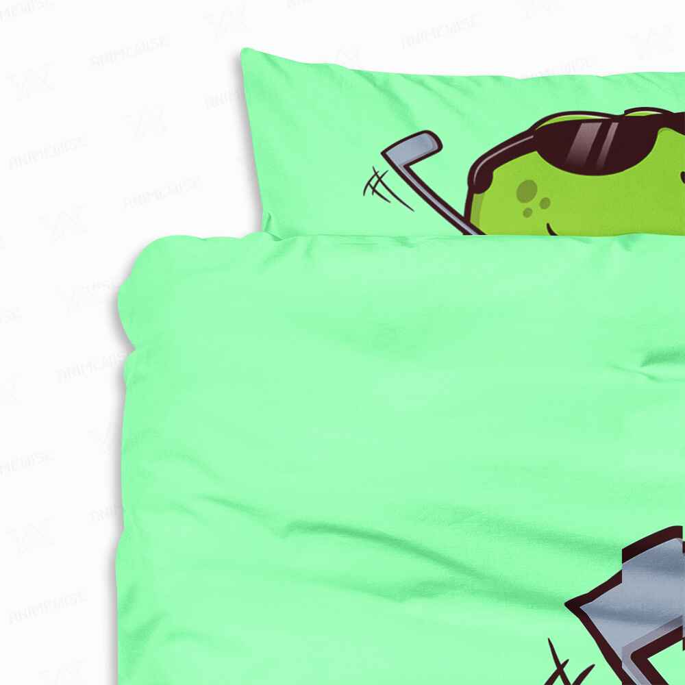 Cool Little Dino Playing Golf Comforter Set