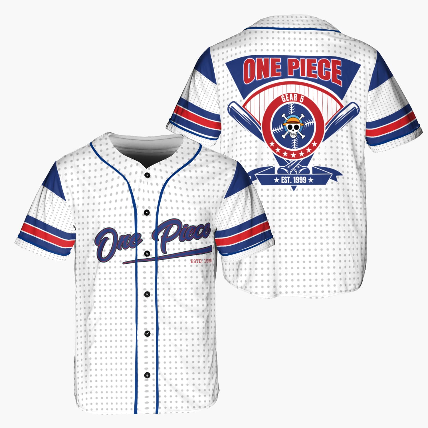 Gear 5 Luffy Clouds Baseball Jersey