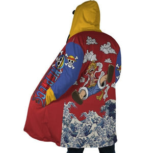 Luffy Gear 5 Waves of Kangava Hooded Cloak Coat