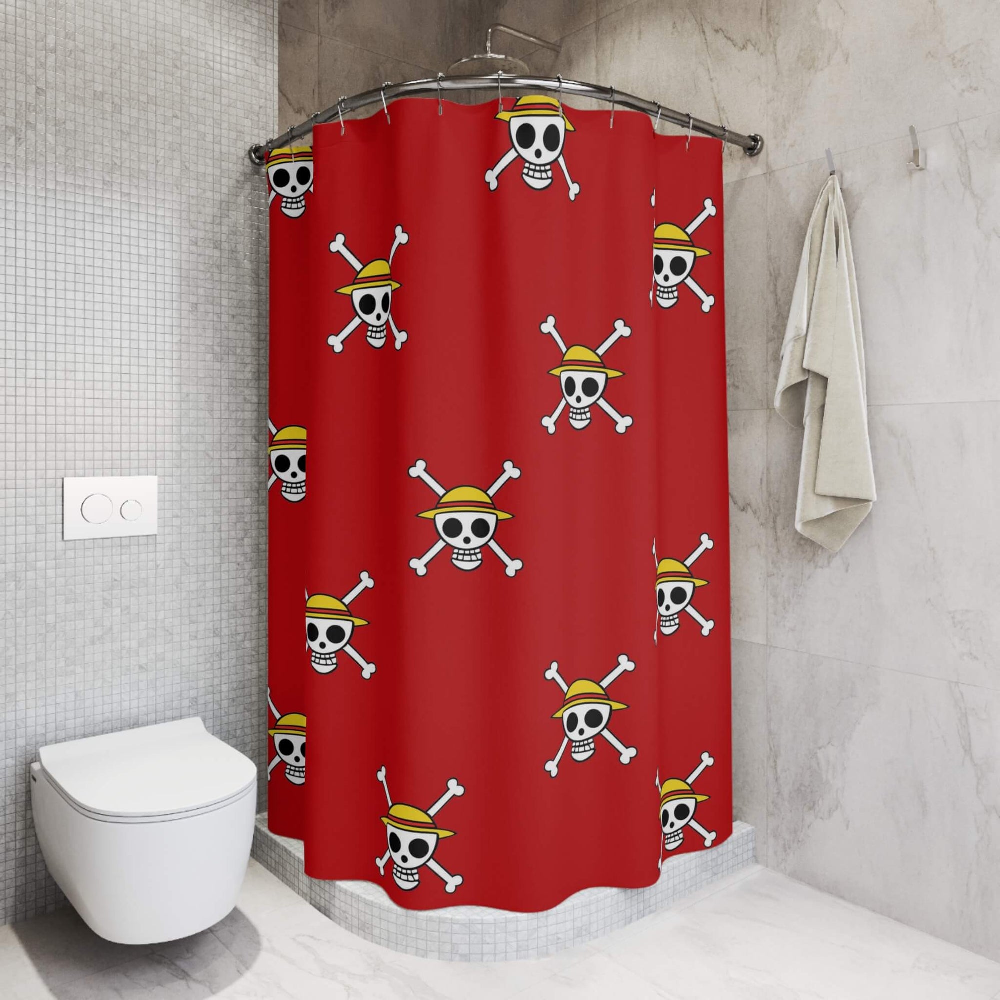 Straw Hat Jolly Roger OP Shower Curtains