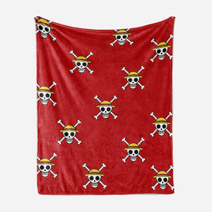 Straw Hat Luffy OP Pirates Emblem Blanket