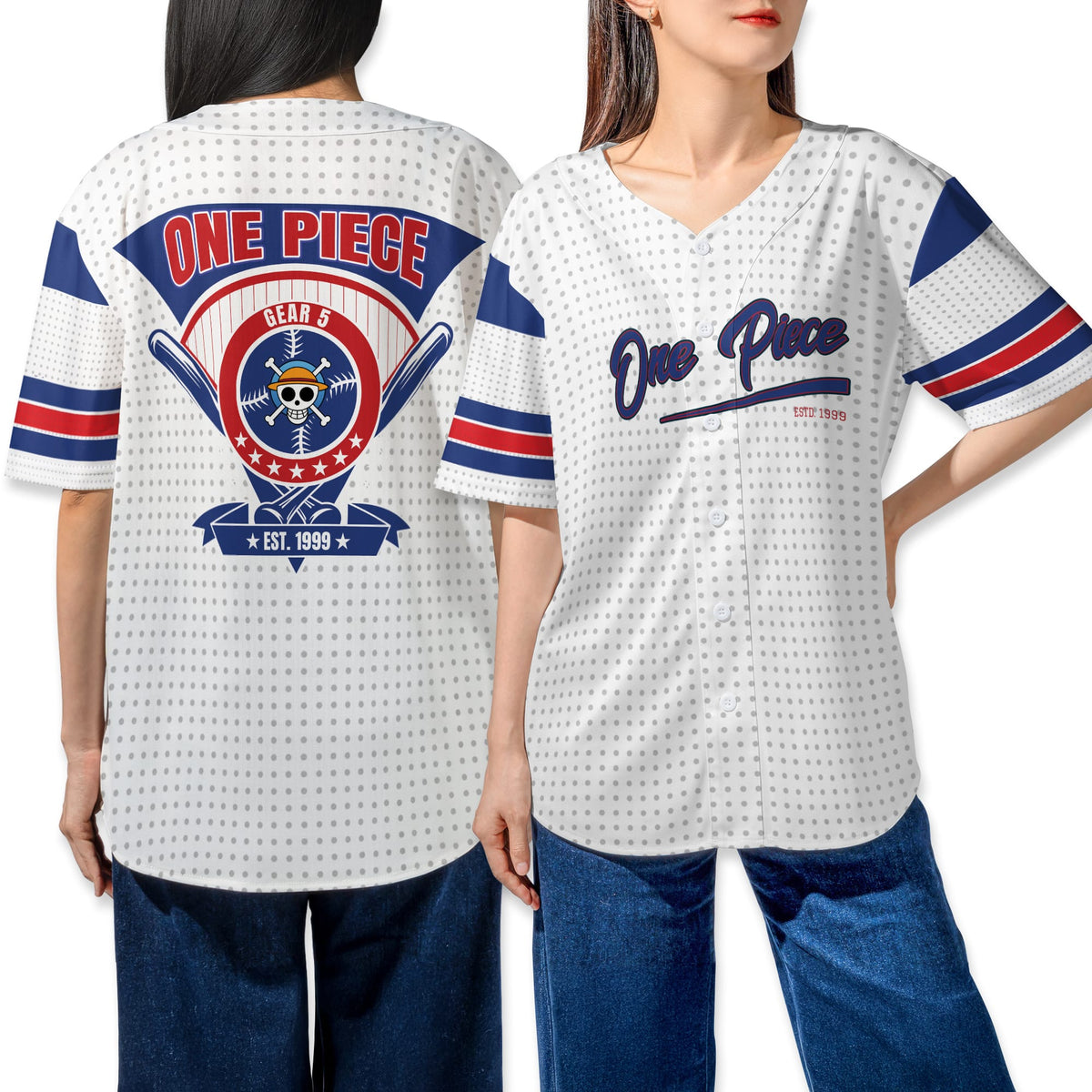 Gear 5 Luffy Clouds Baseball Jersey