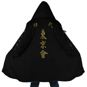 Manji Yakuza Fleece Hooded Cloak Coat