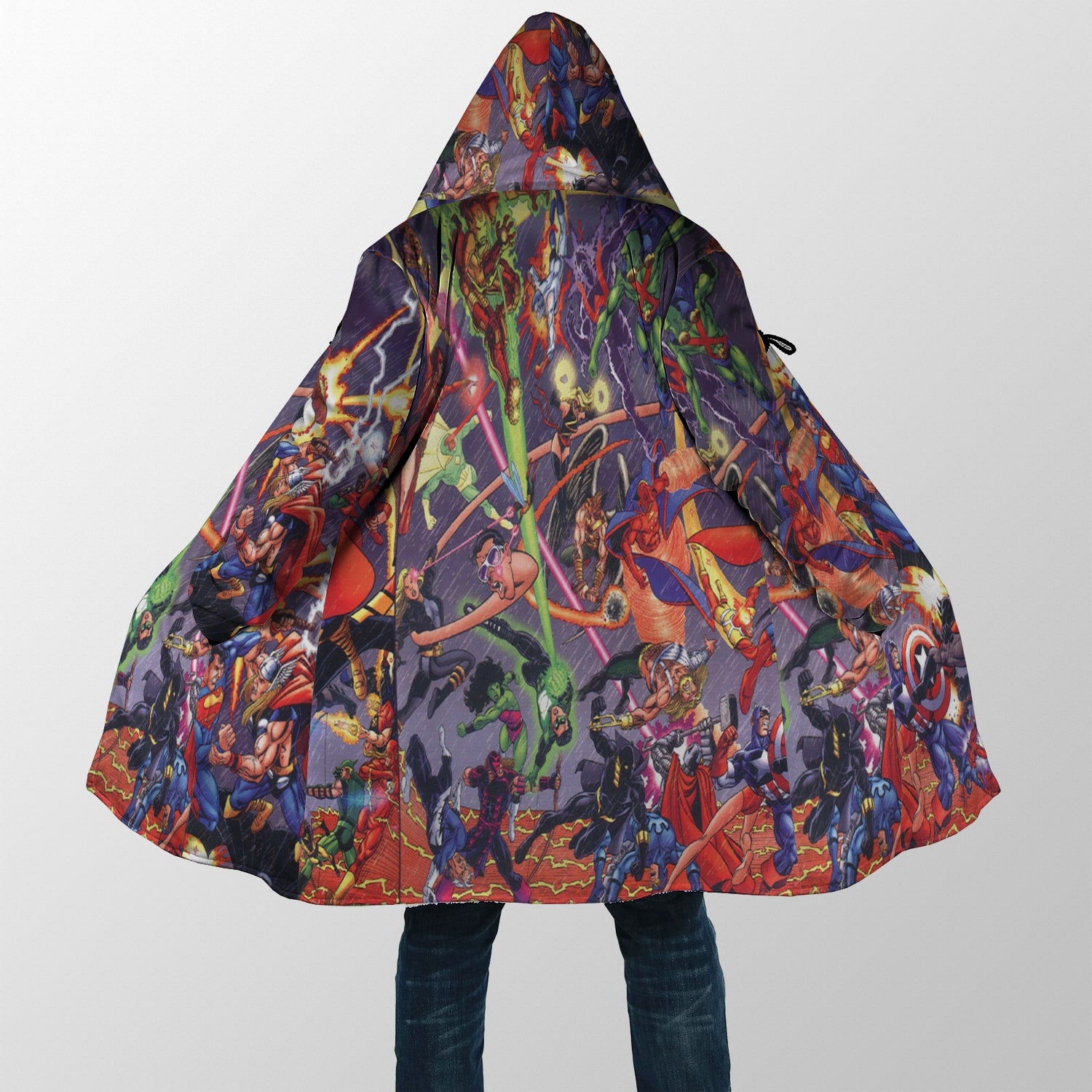 All Comic Hooded Cloak Coat