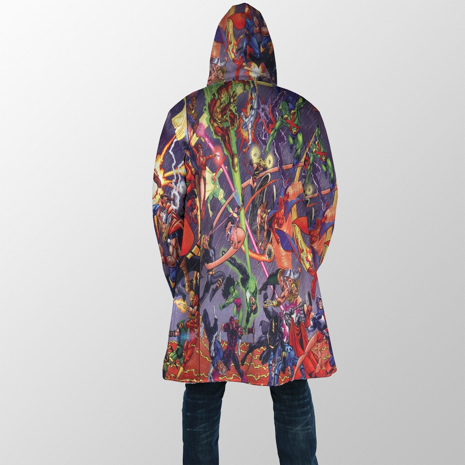 All Comic Hooded Cloak Coat