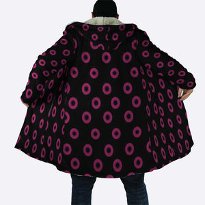 Meloe Beetles Pattern Hooded Cloak Coat