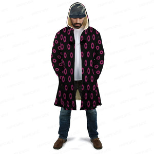 Meloe Beetles Pattern Hooded Cloak Coat