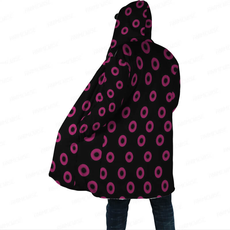 Meloe Beetles Pattern Hooded Cloak Coat
