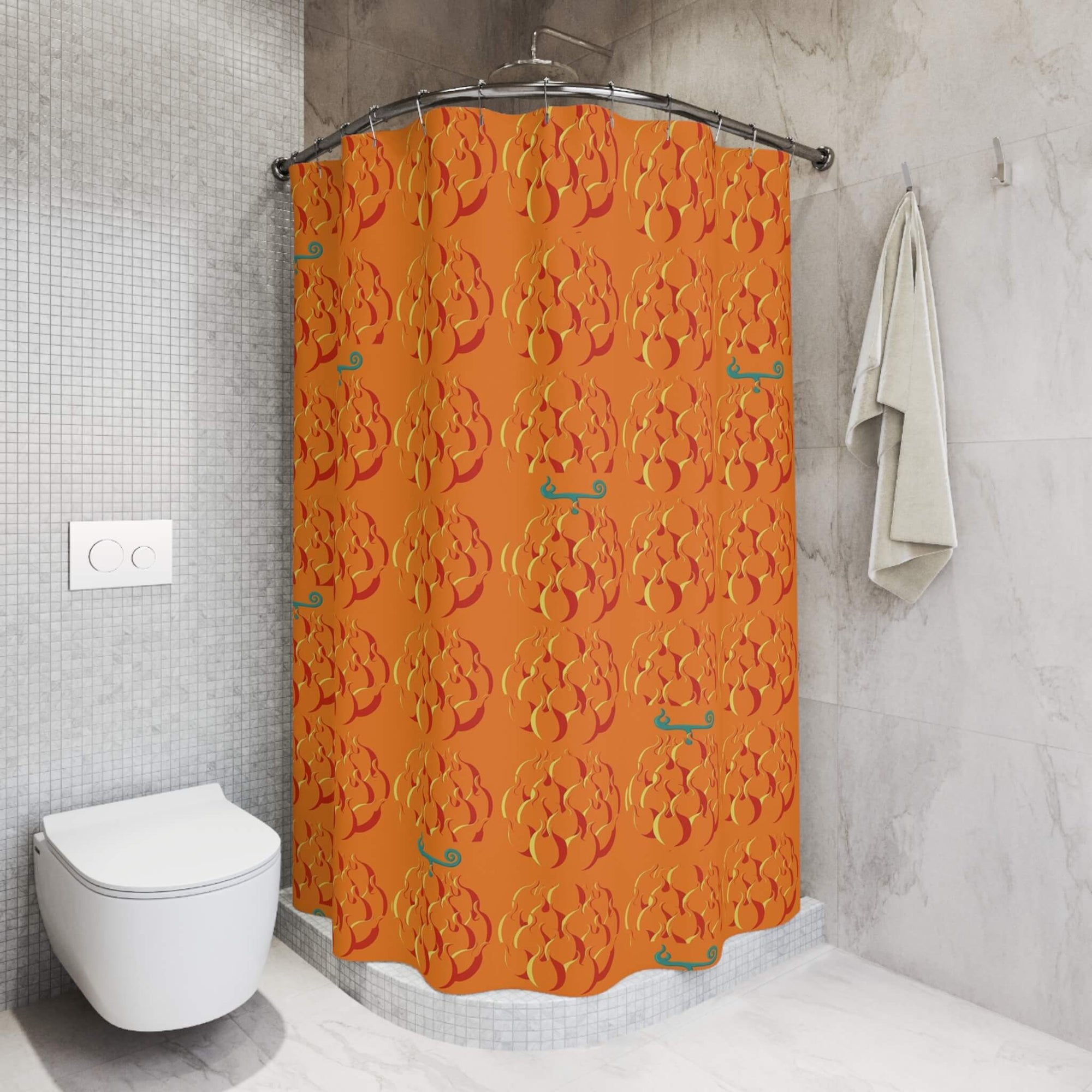 Fire Fist Ace Mera Mera no Mi OP Shower Curtains