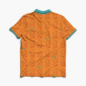 Mera Mera Devil Fruit Pattern Polo Shirt